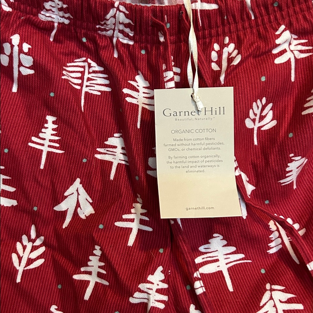 Garnet Hill Organic Cotton Flannel PJ Pants -L - Picture 8 of 8